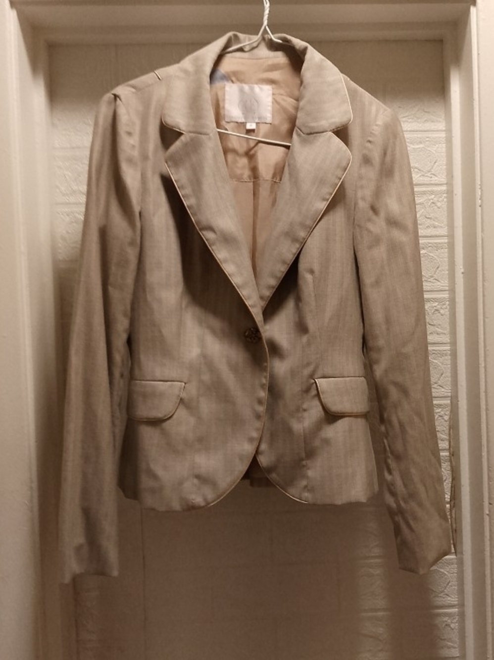 Rebecca Taylor Light Beige Single-Button Blazer